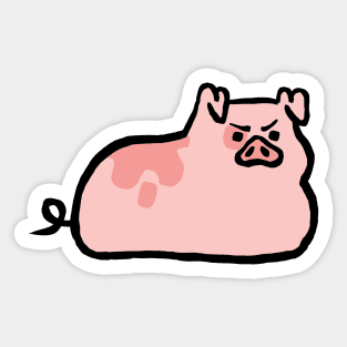 Cute Piggy Very Angry Sticker